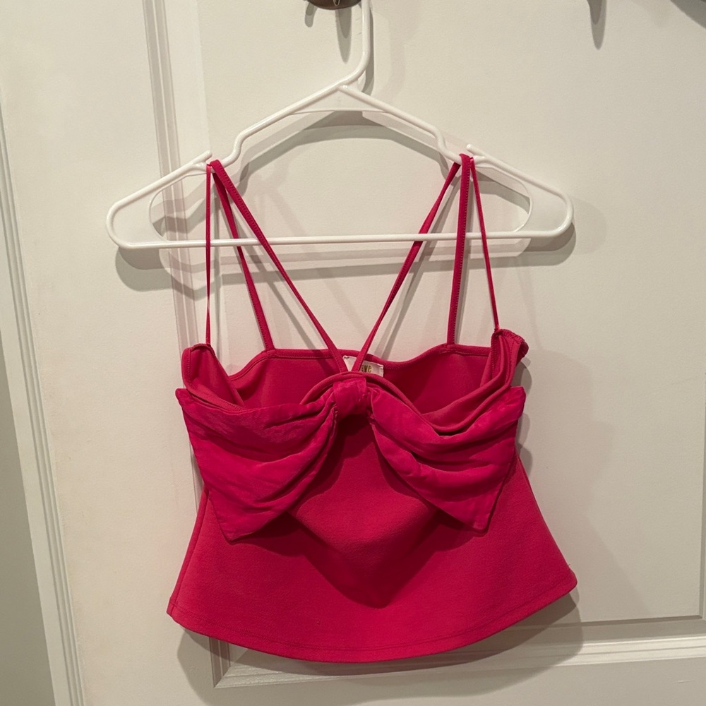 Anthropologie Maeve Vibrant Pink Top